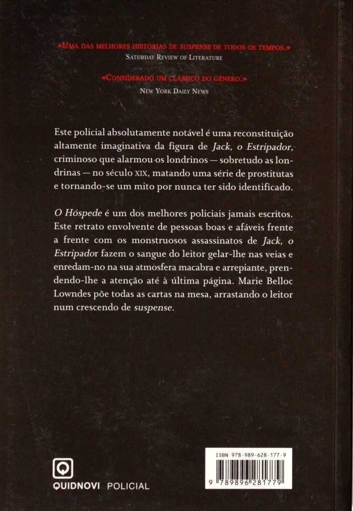 O Hóspede, Marie Belloc Lowndes