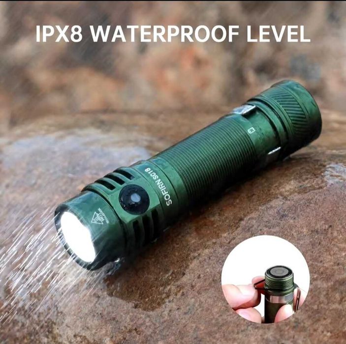 Latarka EDC Sofirn SC18 1800lm + akumulator + dyfuzor