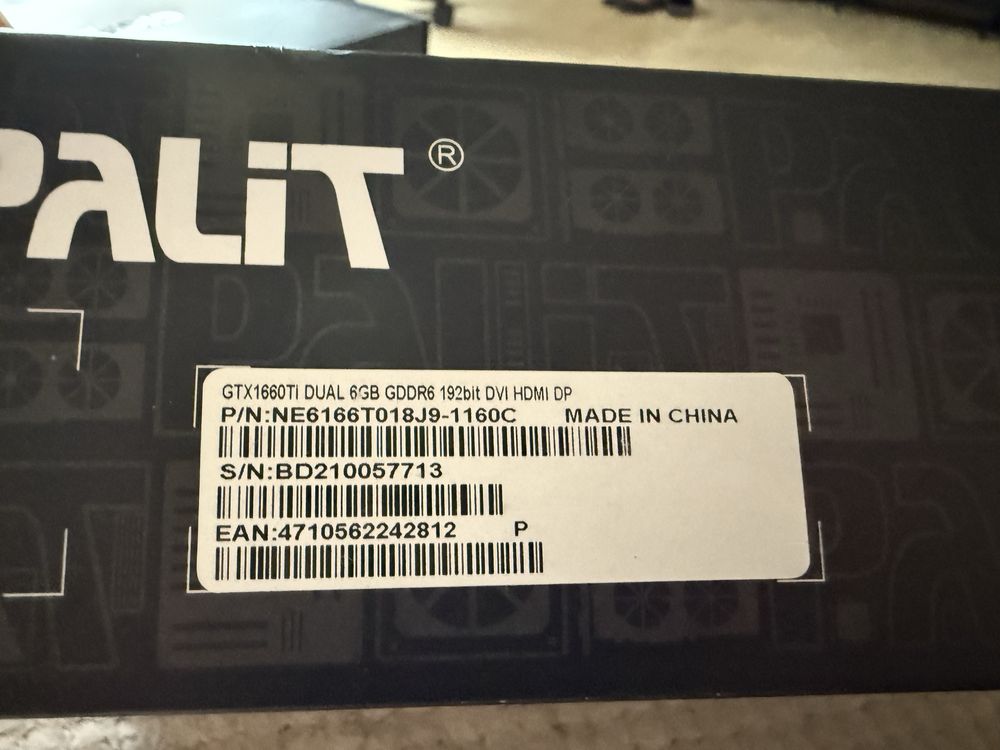 GTX1660TI dual 6GB GDDR6 192bit DVI HDMI DP