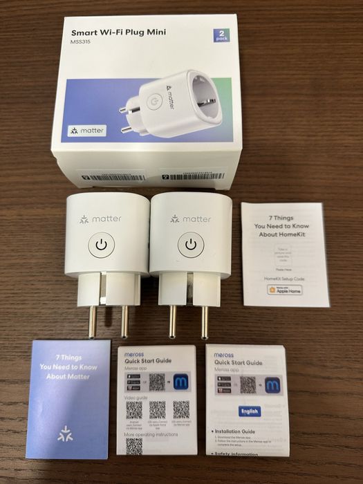 Meross Tomada inteligente Matter com consumo de energia