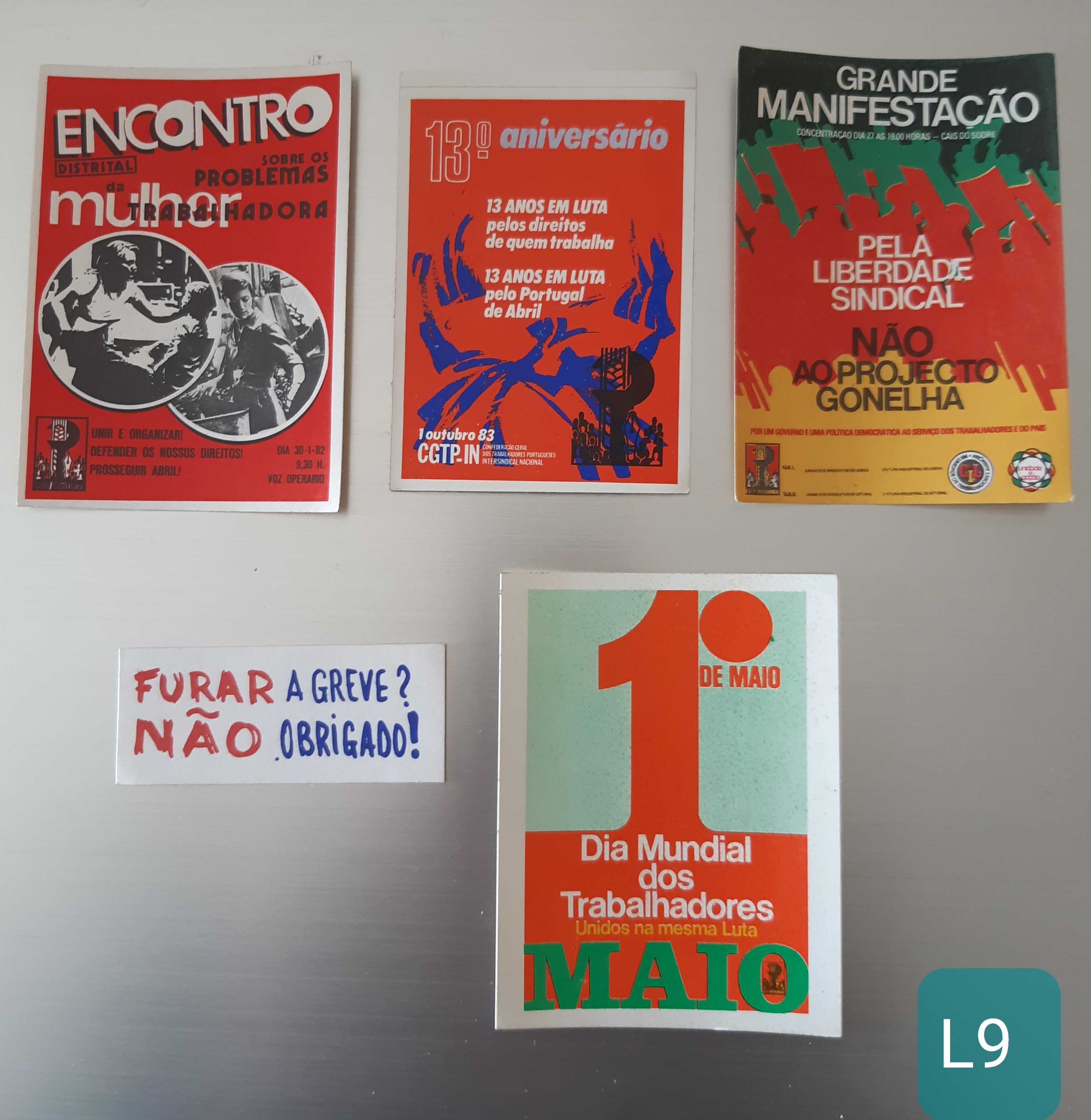 Autocolantes antigos, características políticas, raridades