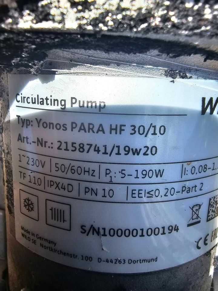 Pompa dolnego źródła Wilo Yonos Para HF 30/10
