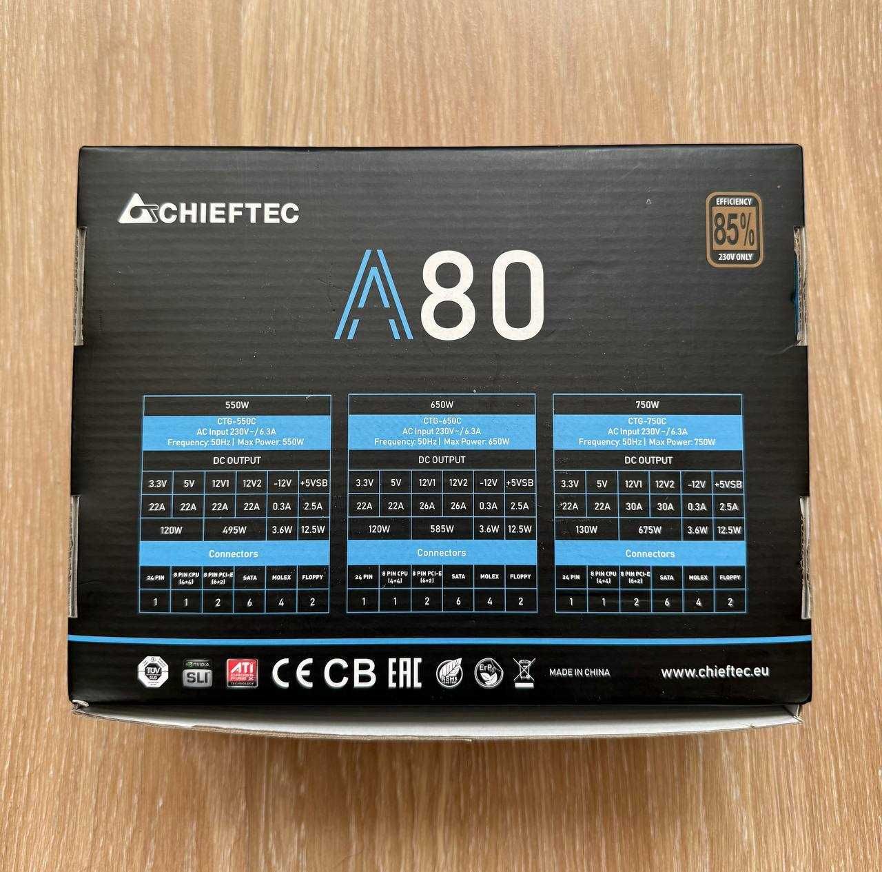 Блок живлення Chieftec A80 750W (CTG-750C)