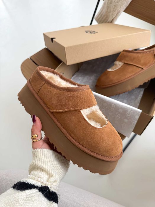 Жіночі зимові уггі Ugg Bea Mary Jane Chestnut (коричневі) u9012
