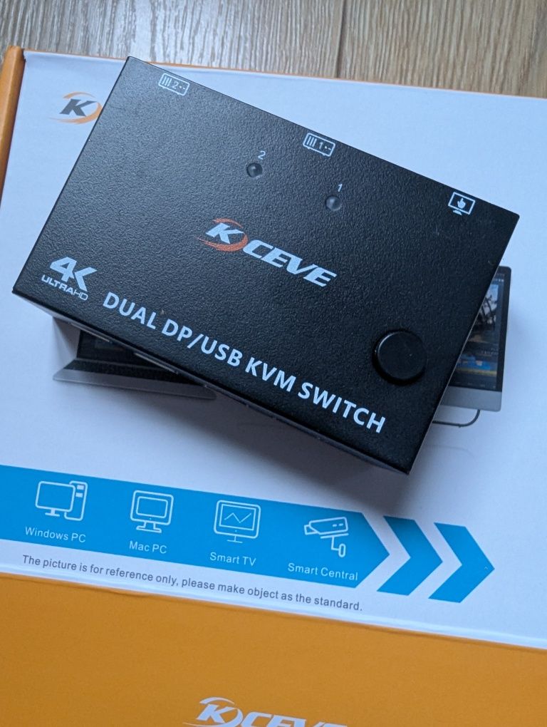 Kvm switch kc-kvm202DP 2 KOMPUTERY jak nowy rozdzielacz kceve ceve pr