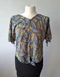 Bluzka w liście retro ethnic boho hippie z wiązaniami / Cache Cache 38