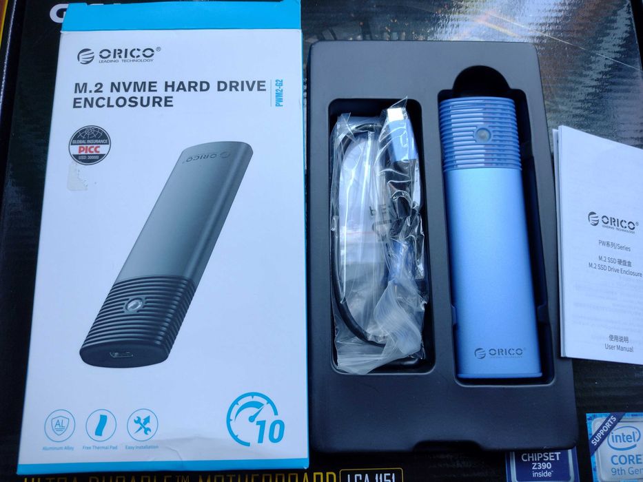 ORICO OBUDOWA M.2 NVME USB-C 10GBPS Zewnętrzna Kieszeń Na Dysk do 4TB