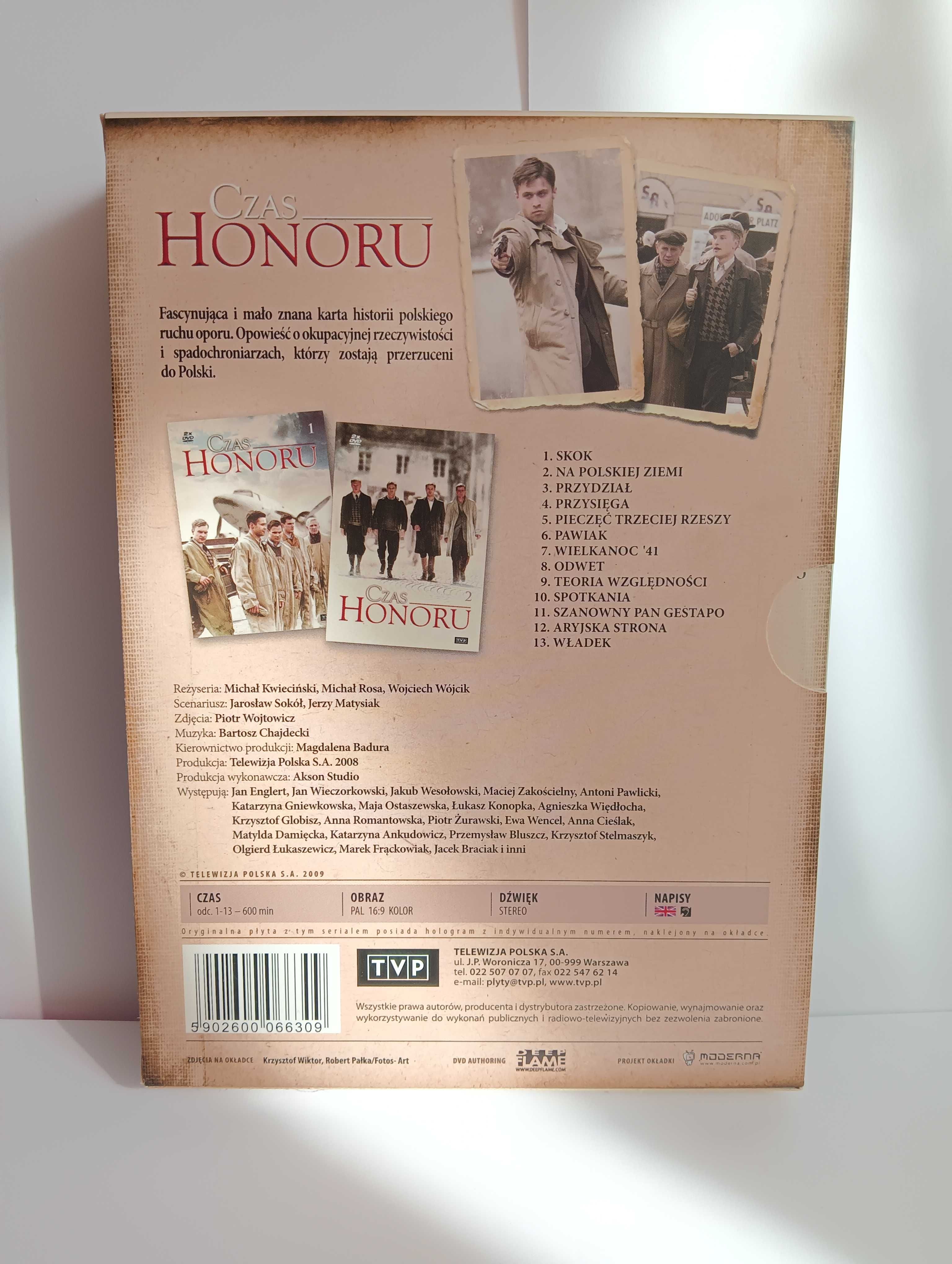 FILMY Czas honoru sezon 1/2/3  DVD [3 BOX] [12 DVD]