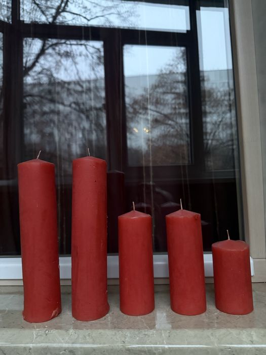 Свічки червонні 5 штук