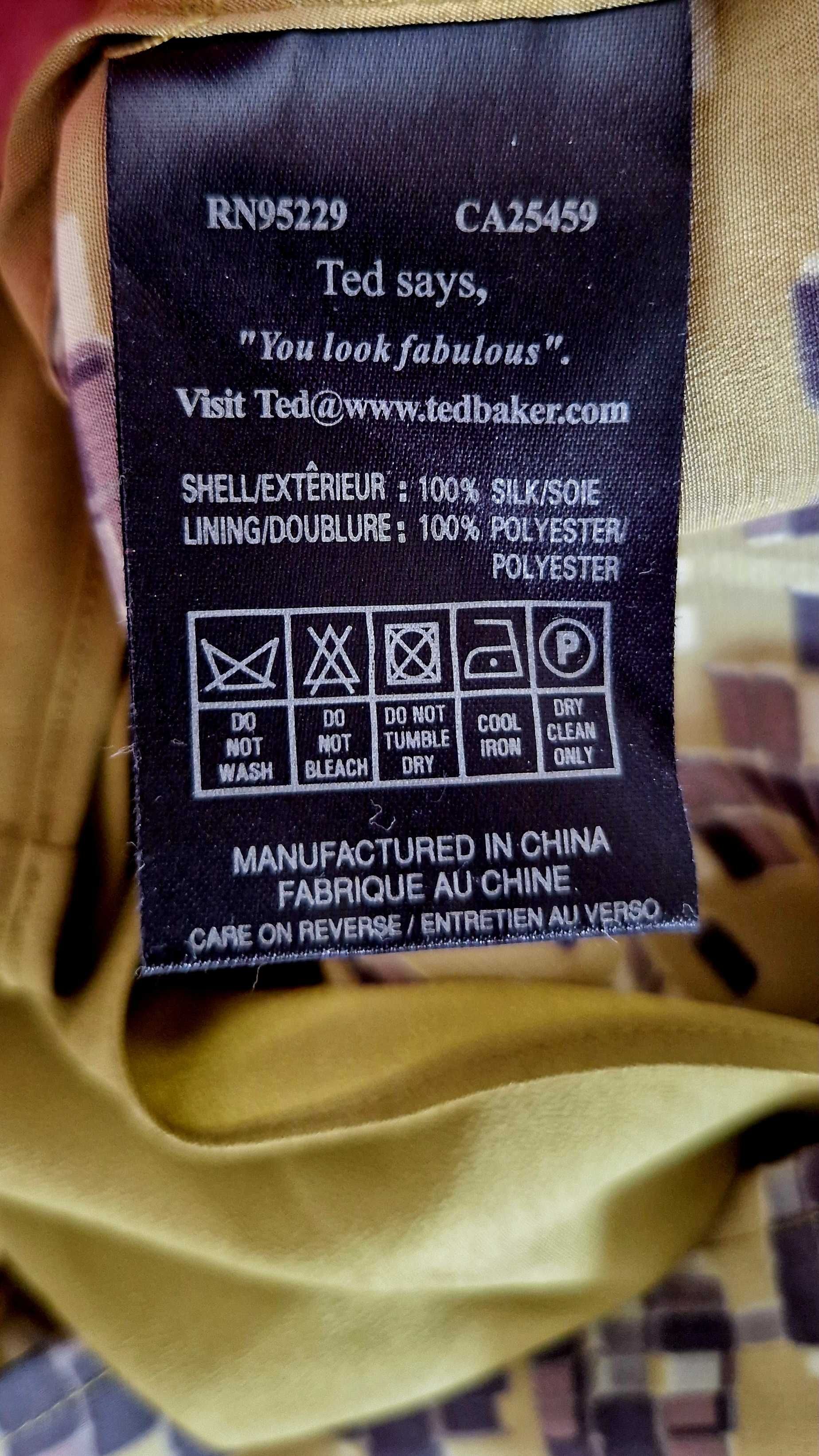 Jedwabna sukienka 100% jedwab TED BAKER 34 XS