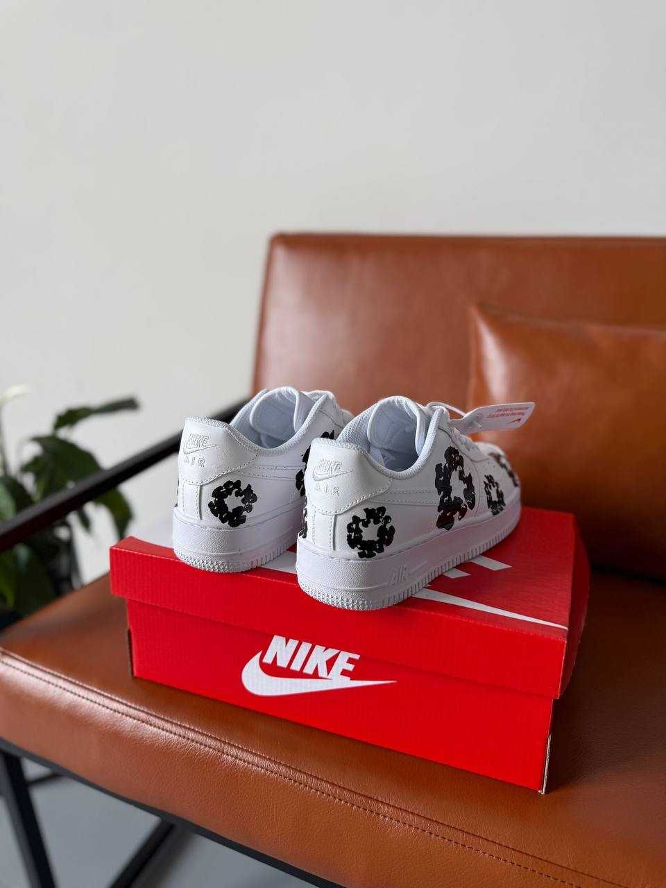 Кожаные кроссовки Nike Air Force 1 Low Denim Tears кросівки найк форс