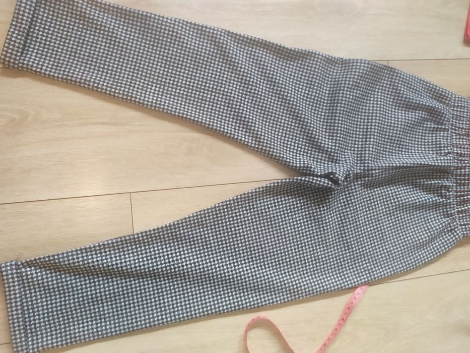 Spodnie 134 cool club  grubsze,eleganckie, pepitka