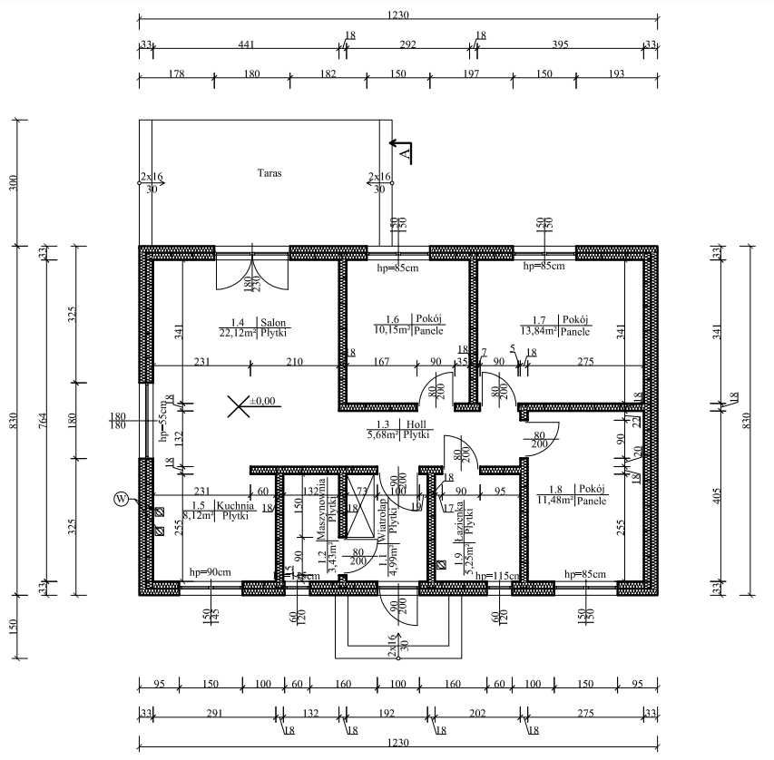 Dom szkieletowy stalowy całoroczny, płyta fundamentowa,