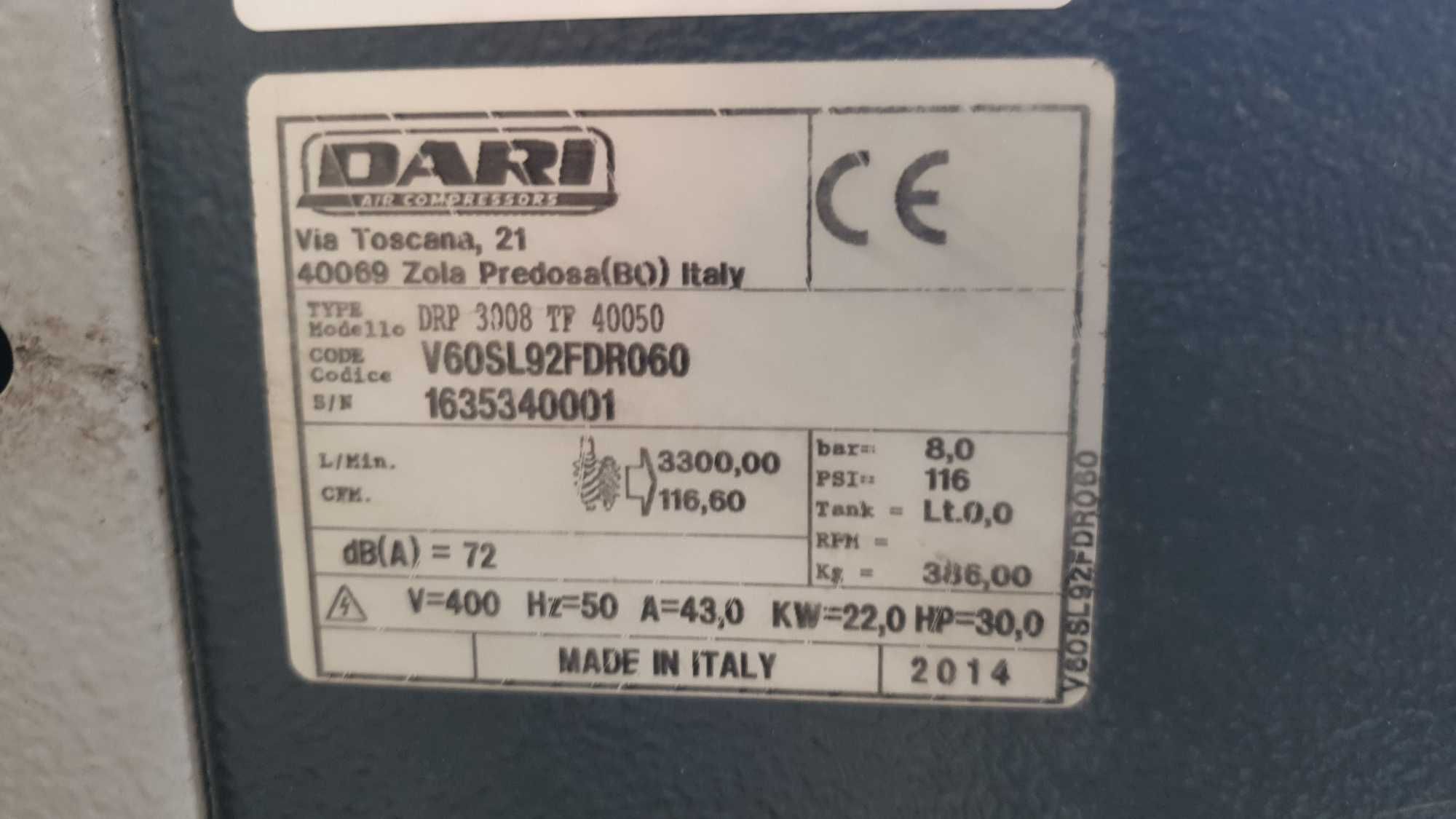 Kompresor ,śrubowy, dari, 22kw , idealny , serwis,