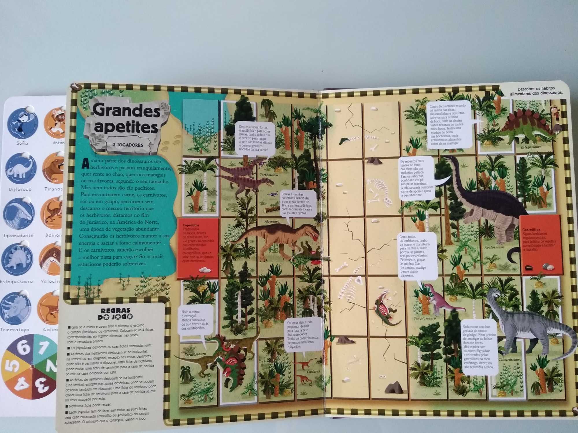 Dinossauros - Jogos de Tabuleiro / Livro