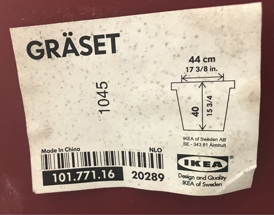 Graset floreira em folha metal