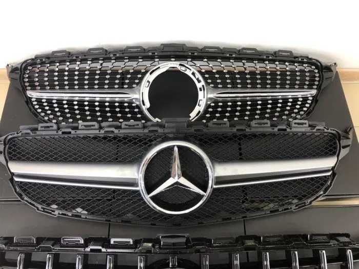 Решетка радиатора на Mercedes w205,w212,W213,CLA117,w222,w166 GLAx156