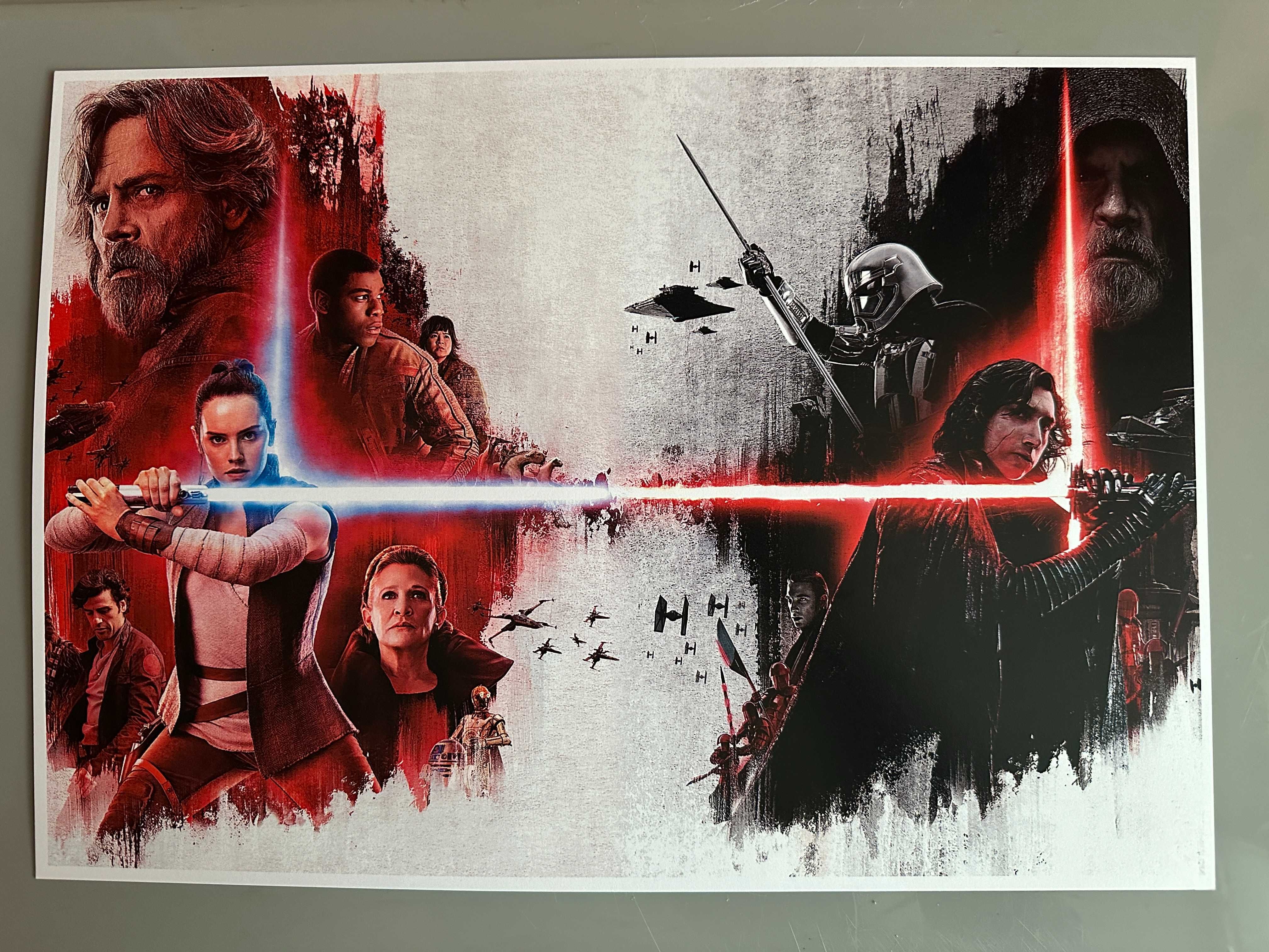 Plakat Star Wars Gwiezdne Wojny Rey Kylo Luke Poster A3 Na Prezent