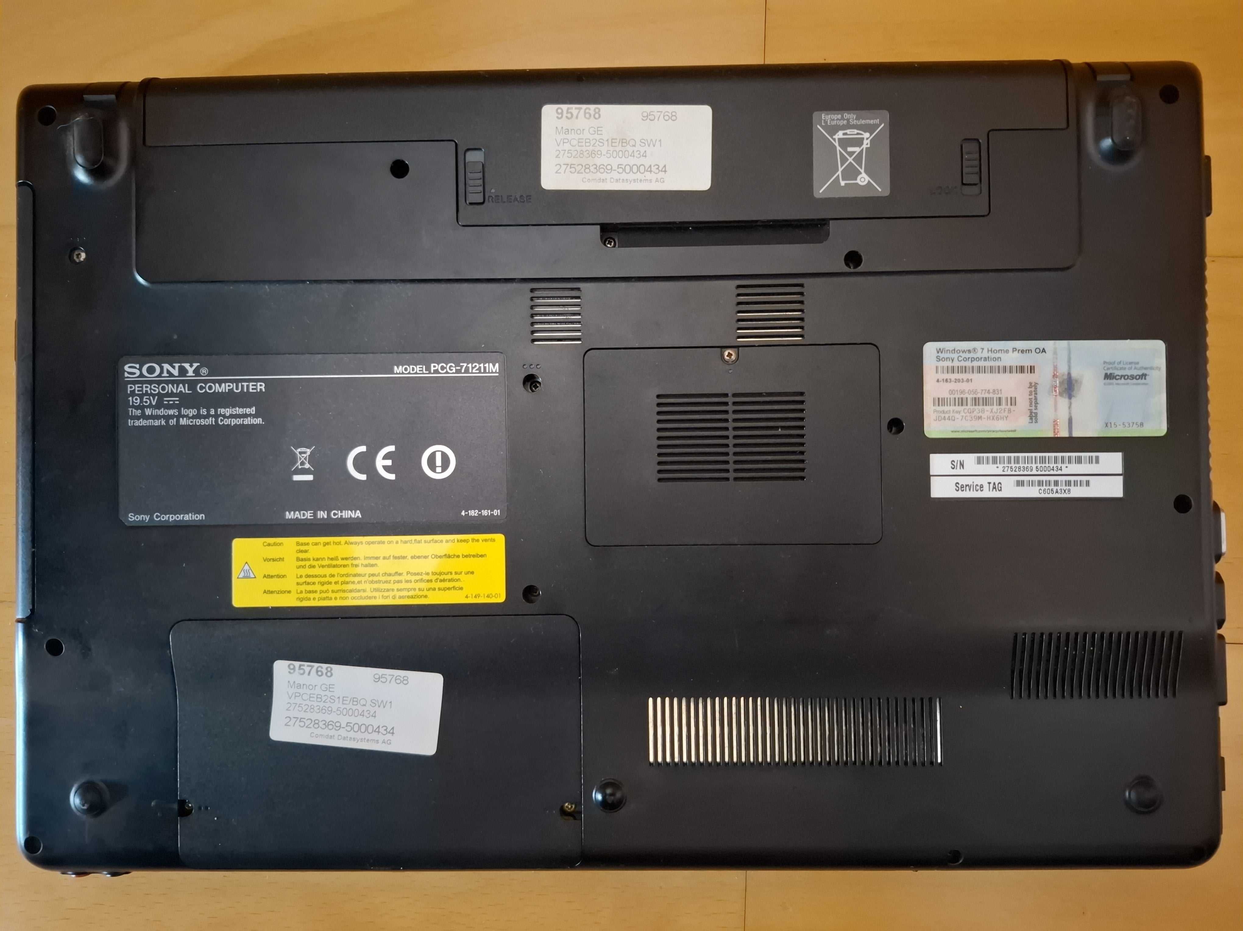 Portátil Sony Vaio PCG-71211M - Para Peças