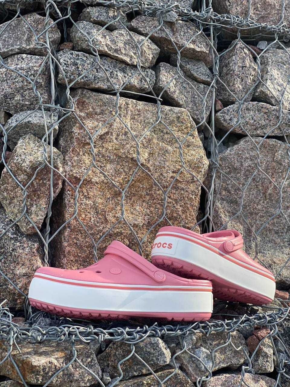 Ціну знижено! Crocs Жіночі крокс Crocband Platform Grey 36-40р