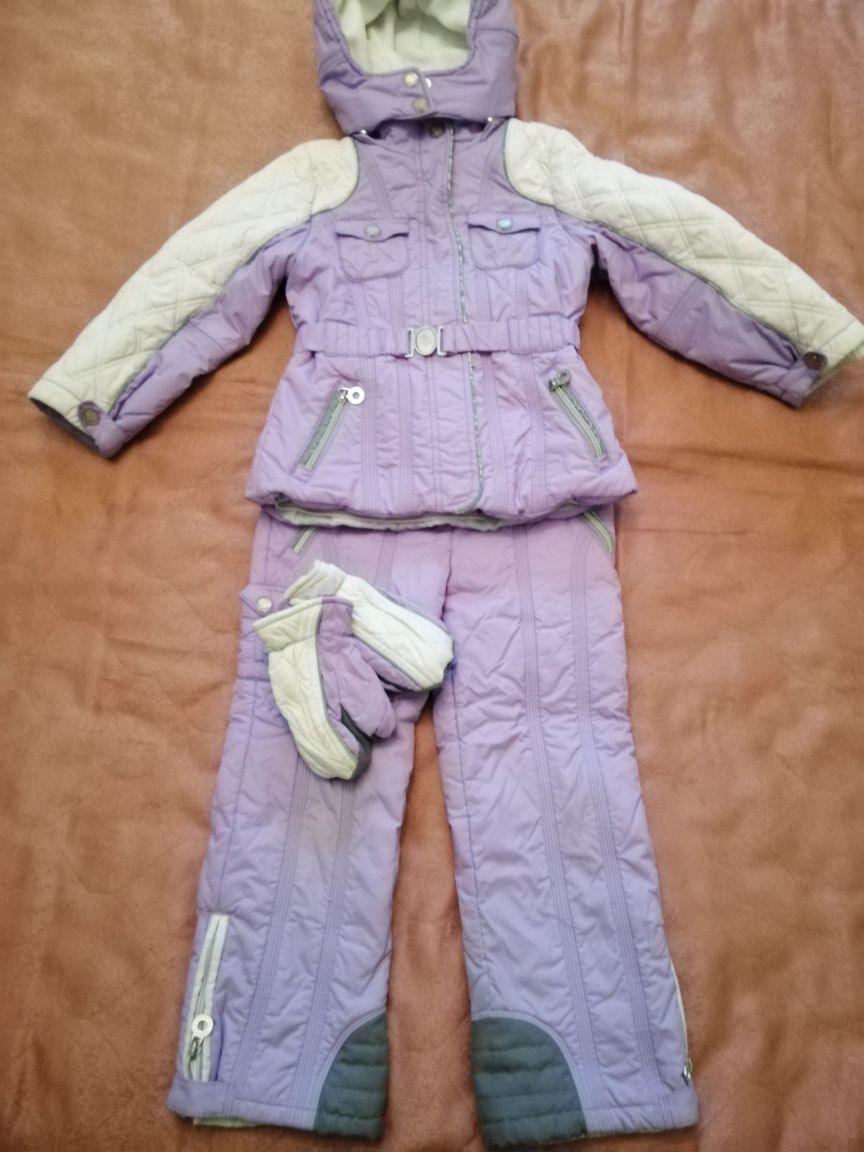Зимовий термо костюм на дівчинку. 116 см.