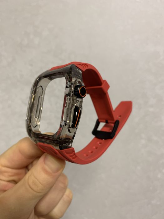 Чехол кейс защитный с ремешком для apple watch 44/45