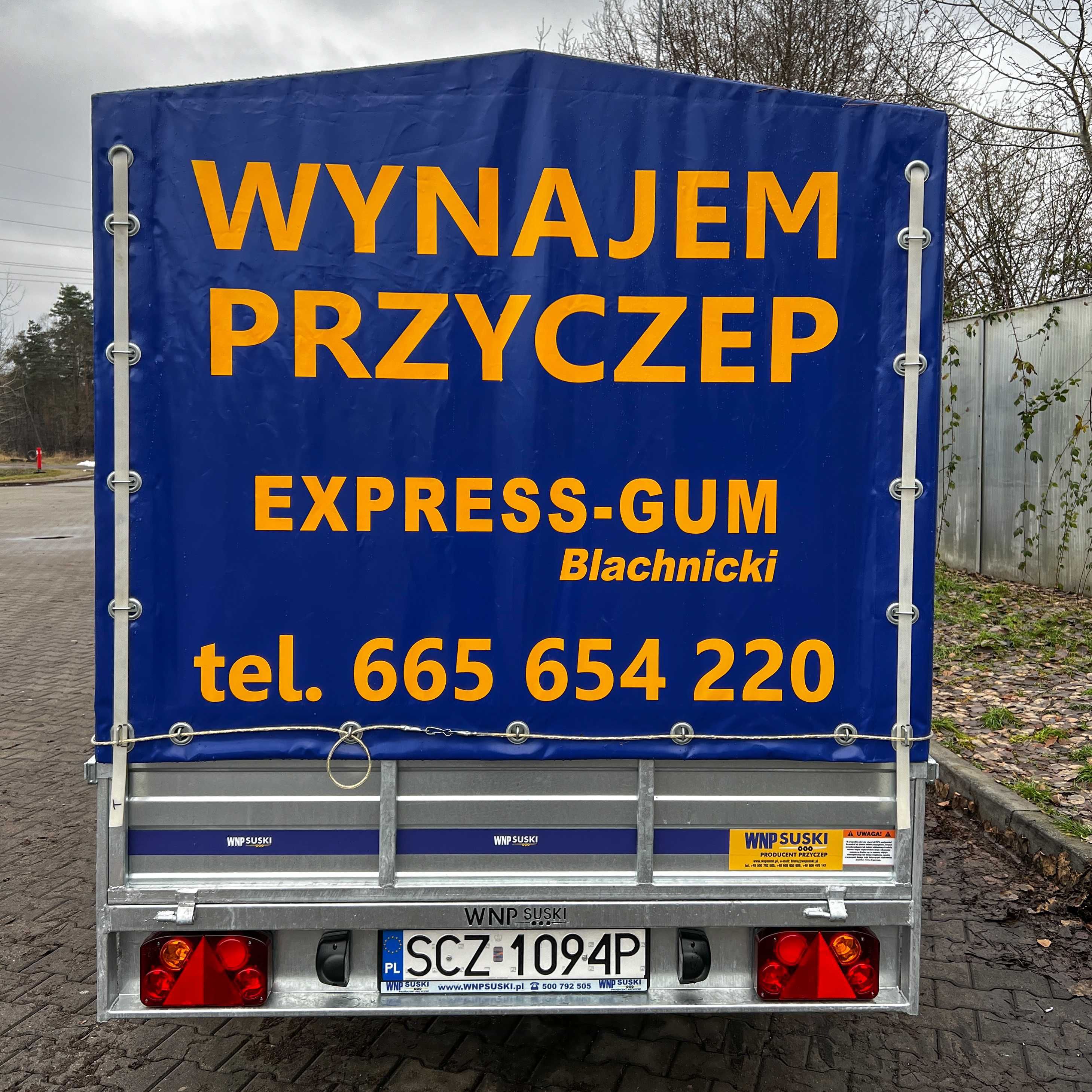 Wynajem przyczepy z plandeką - 2,50 x 1,50 x 1,50m