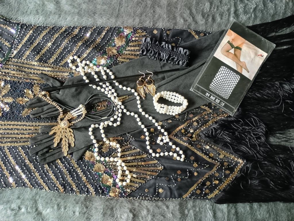 Kostium dla kobiety Lata 20 Wielki Gatsby Charleston Retro Flaperka