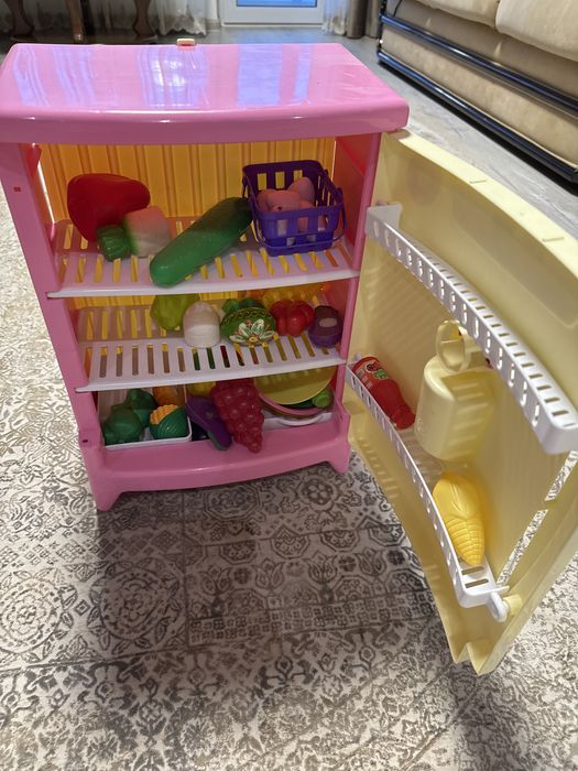 Холодильник дитячий рожевий