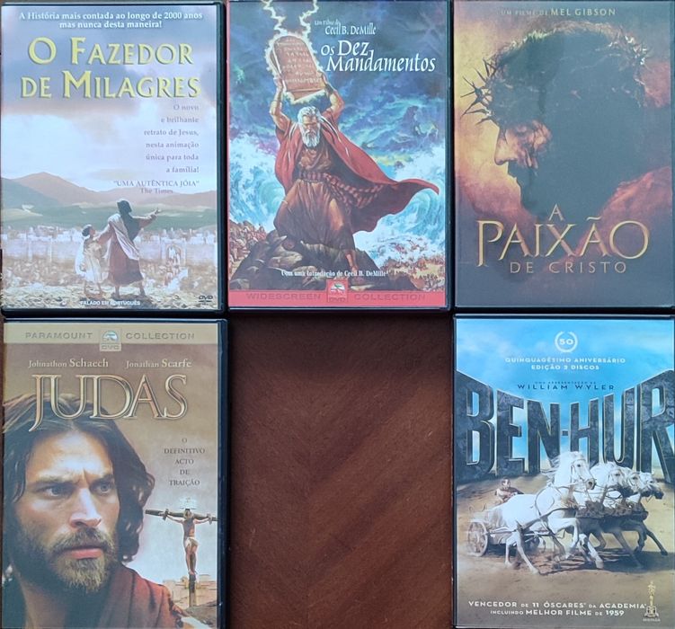 5 DVD de temas religiosos (preço de conjunto)
