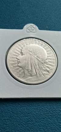 Moneta,monety , głowa kobiety, srebro