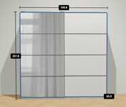 Ikea PAX drzwi do szafy przesuwne z lustrem 200x201 cm