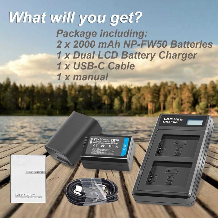 Akumlator bateria NP-FW50 2000 mAh z ładowarką do aparatów Sony