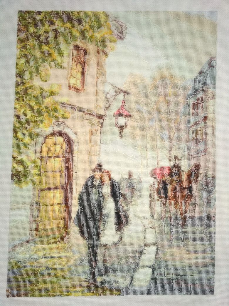 Картина вишита хрестиком "Парижська романтика"