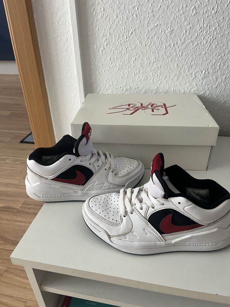 Кросівки Nike Air Jordan Stadium 90 "White Black Gym Red" (GS)