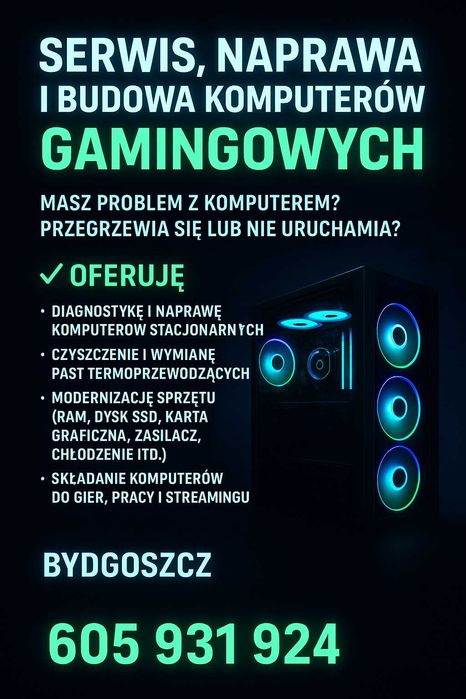 Serwis i budowa komputerów użytkowych i gamingowych