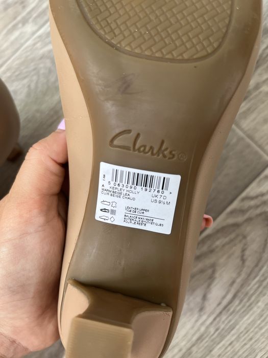 Туфлі Clarks  Keply HoIIy Warm колір бежевий розмір 40-41