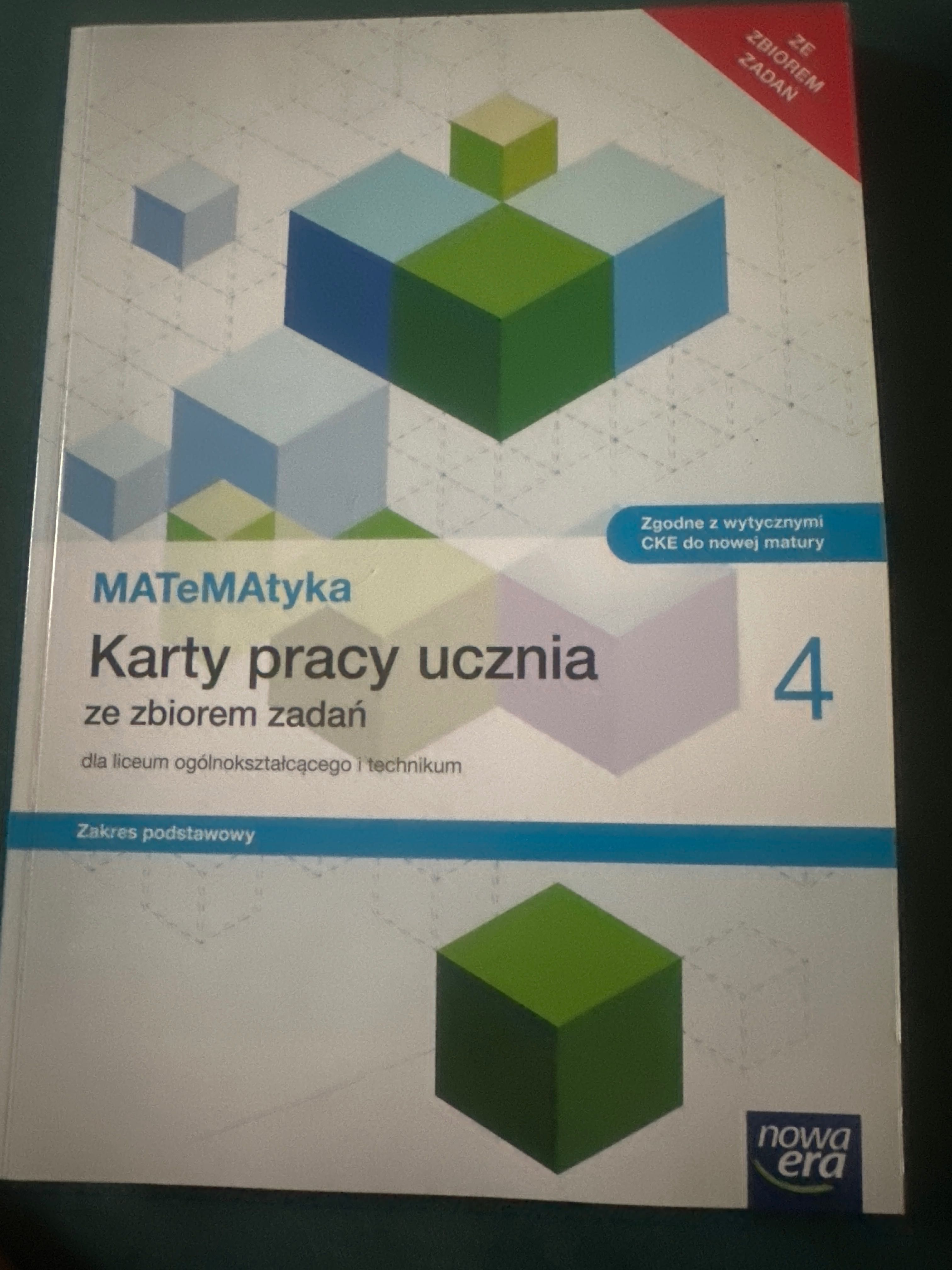 Matematyka 4, karty pracy ucznia ze zbiorem zadań
