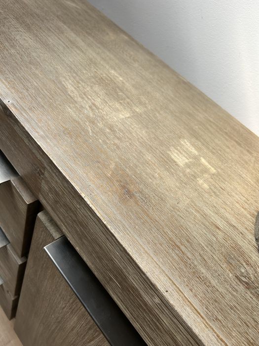 Komoda drewniana nowoczesna szara akacja loft
