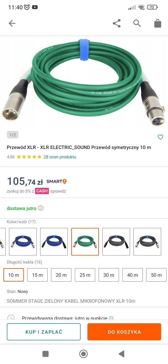 Przewód mikrofonowy XLR Sommer Cable