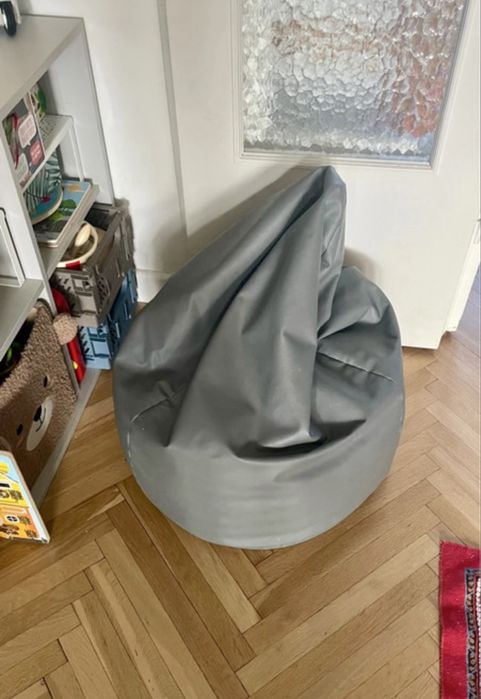 Puf worek sako szary