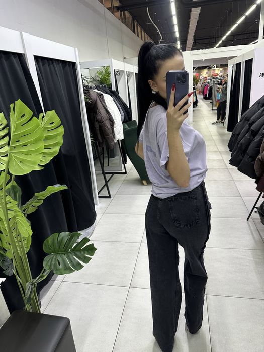 Прямі сірі джинси