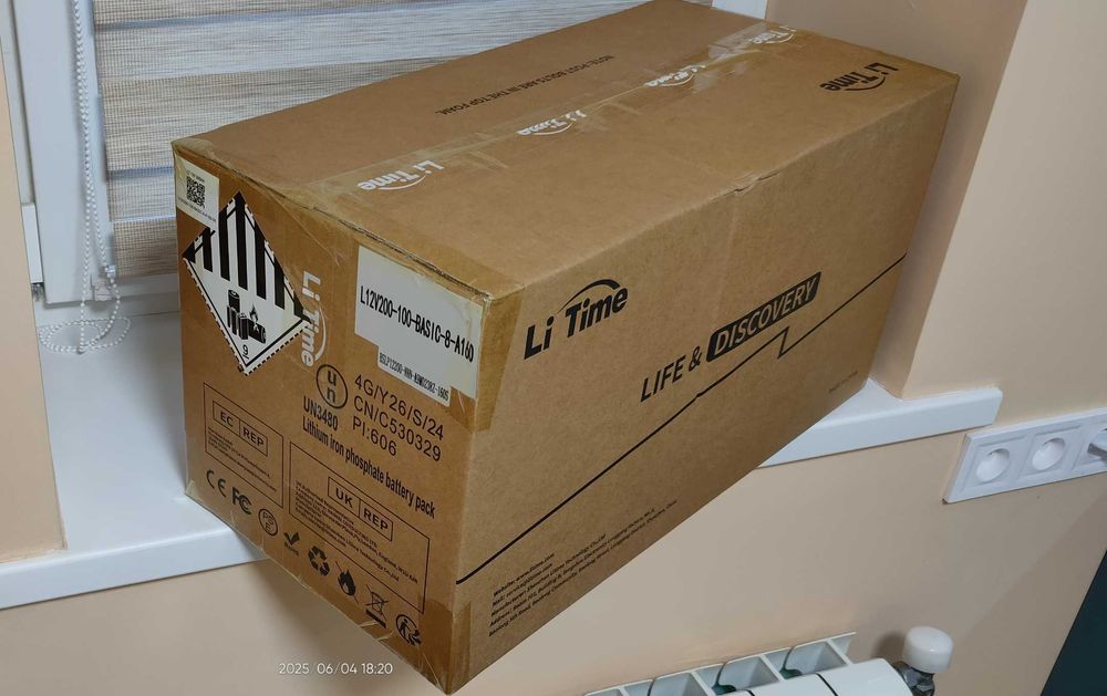 Акумулятор LiTime 12 V 200 Ah LiFePO4 літій залізо-фосфат LFP