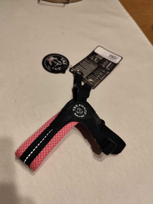 Szelki spacerowe Tre Ponti 32-45 cm różowe - rozmiar 1,5