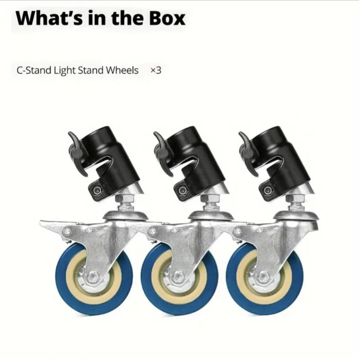 25 мм обертальні колеса для стійки | Журавель | C-stend