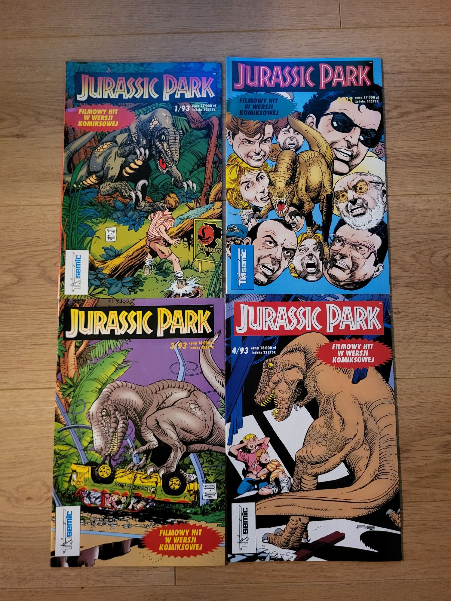 Komplet 4 komiksów Jurassic Park Tm Semic 1993