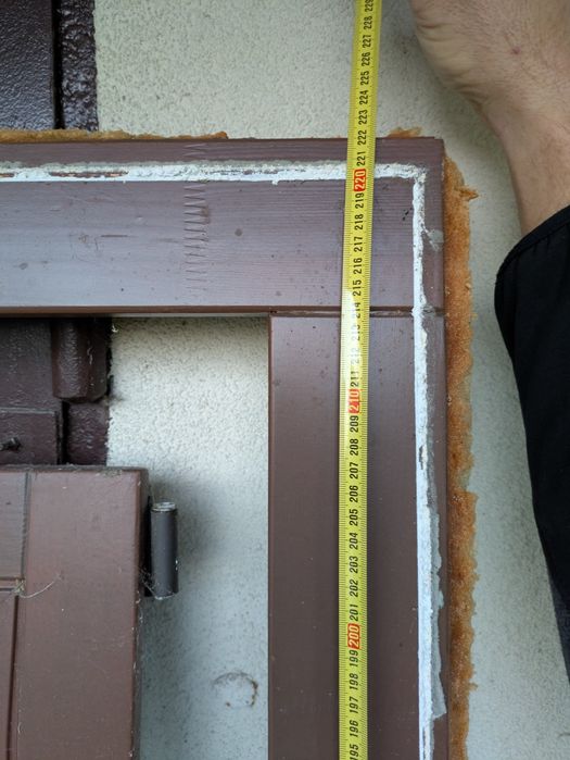 Okno tarasowe l balkonowe podwójne 220x148 drewniane