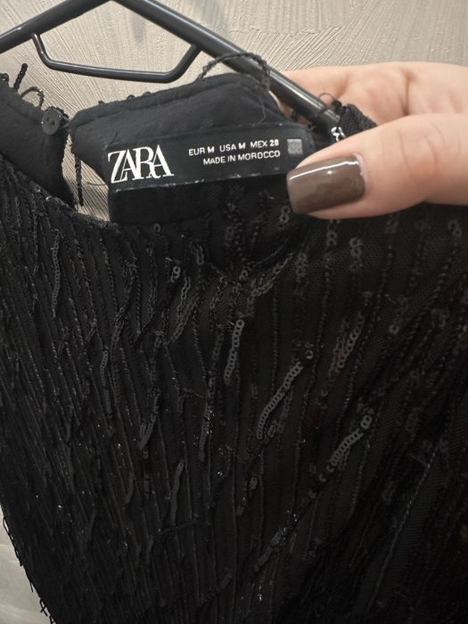 Сукня чорна Zara, сукея в паєтку