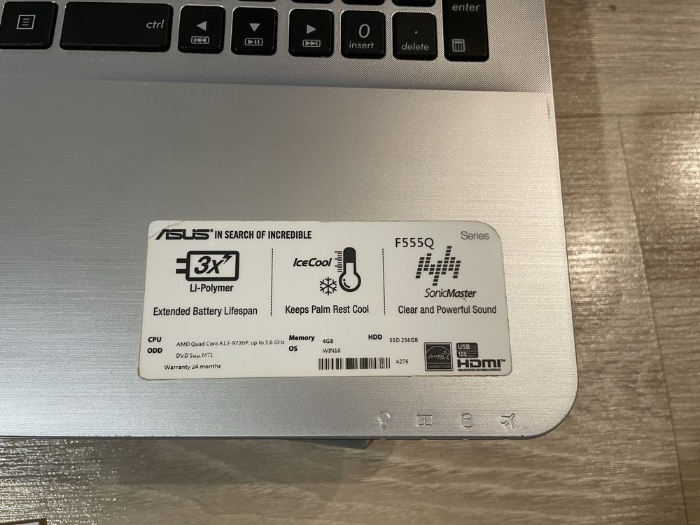 Asus notebook 14,6”-16,7”