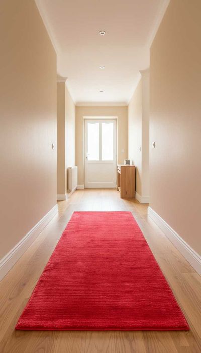 Nowoczesny Dywan Czerwony – Dodaj głębi wnętrzu! (80x150 cm)